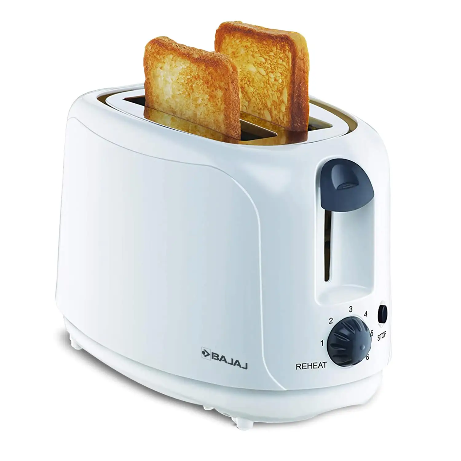 Bajaj ATX 4 750W 2-slice pop-up toaster 6 browning levels white India