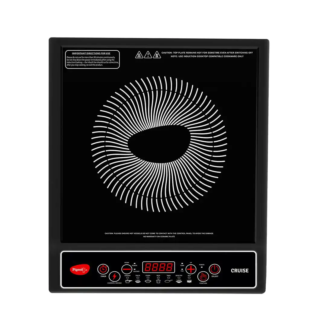 Pigeon Cruise 1800W crystal glass induction cooktop India 62000 reviews