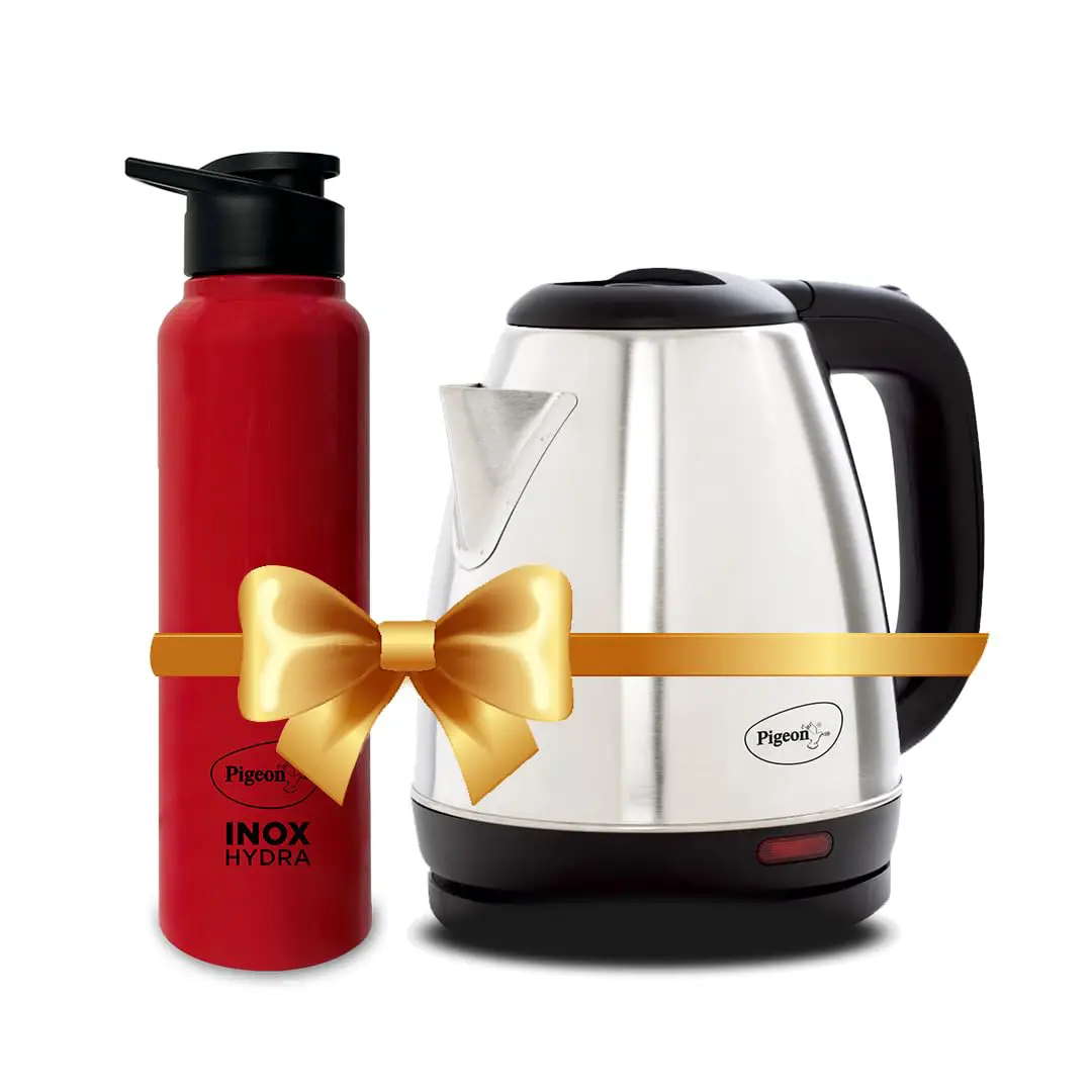 Pigeon 1.5L stainless steel electric kettle bottle combo 1300W India