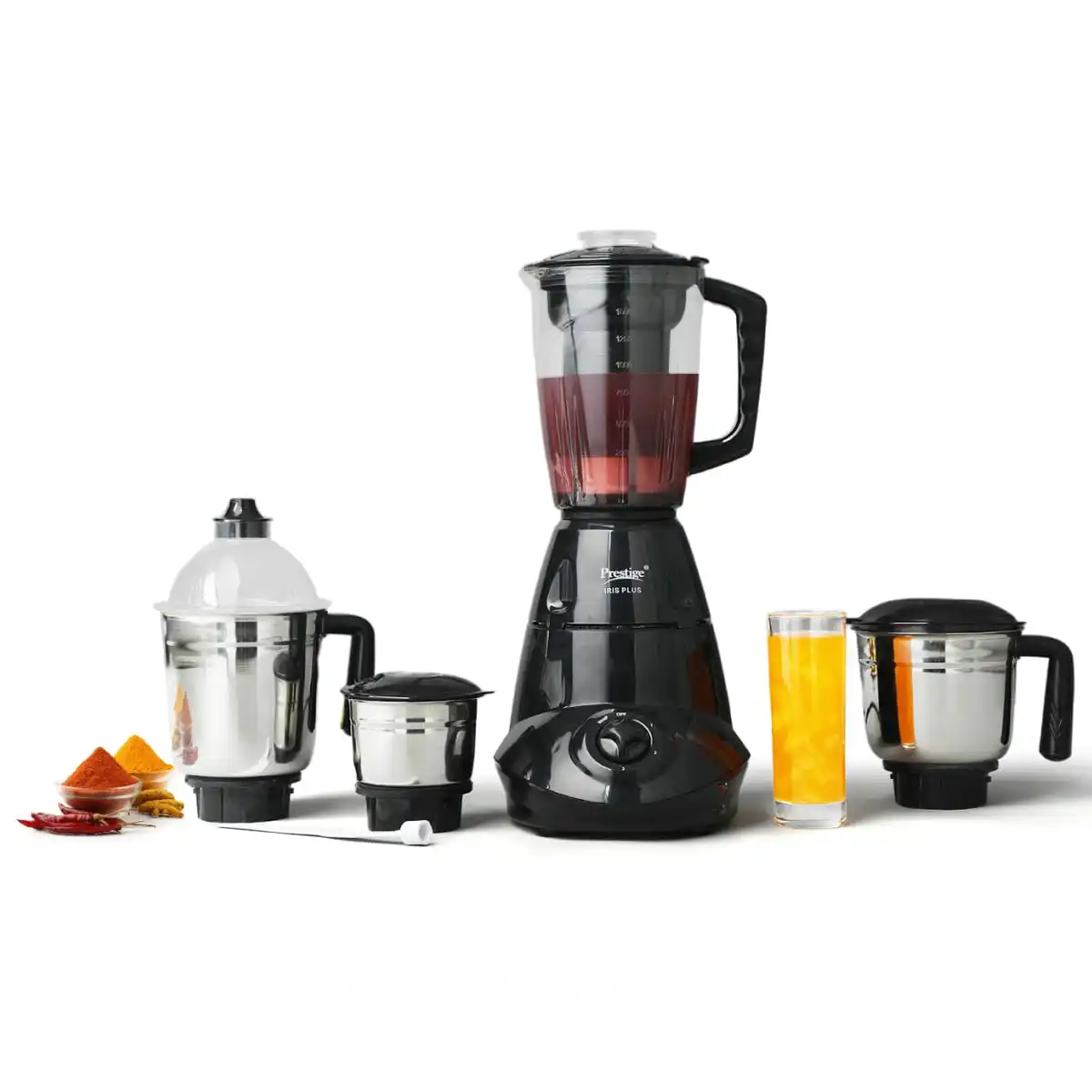 Prestige Iris 750W ISI certified mixer grinder 4 jars black India